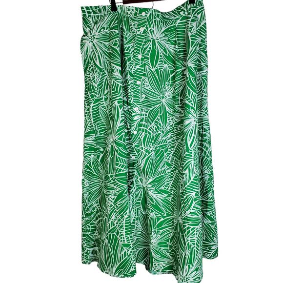 TABITHA BROWN x TARGET Tropical Floral Print Maxi Skirt Size 1X Green White NEW - Picture 2 of 13